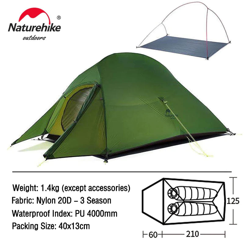 Naturehike Cloud up 1 2 3 People Waterproof Ultralight Tent