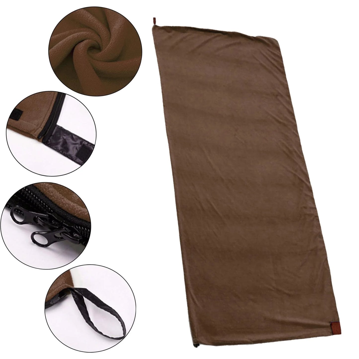 Camping Blanket, Soft Fleece Lined Sleeping Bag