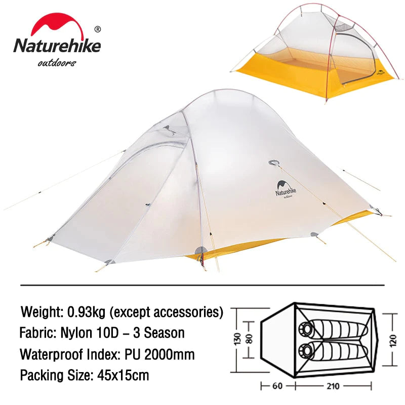 Naturehike Cloud up 1 2 3 People Waterproof Ultralight Tent