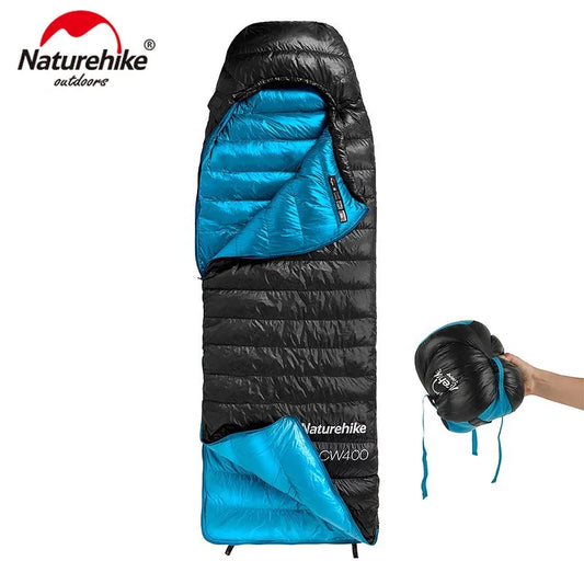 Naturehike Ultralight Outdoor CW400 Envelope Type White Goose down Sleeping Bag Winter Warm Camping Hiking Cycling NH18C400-D