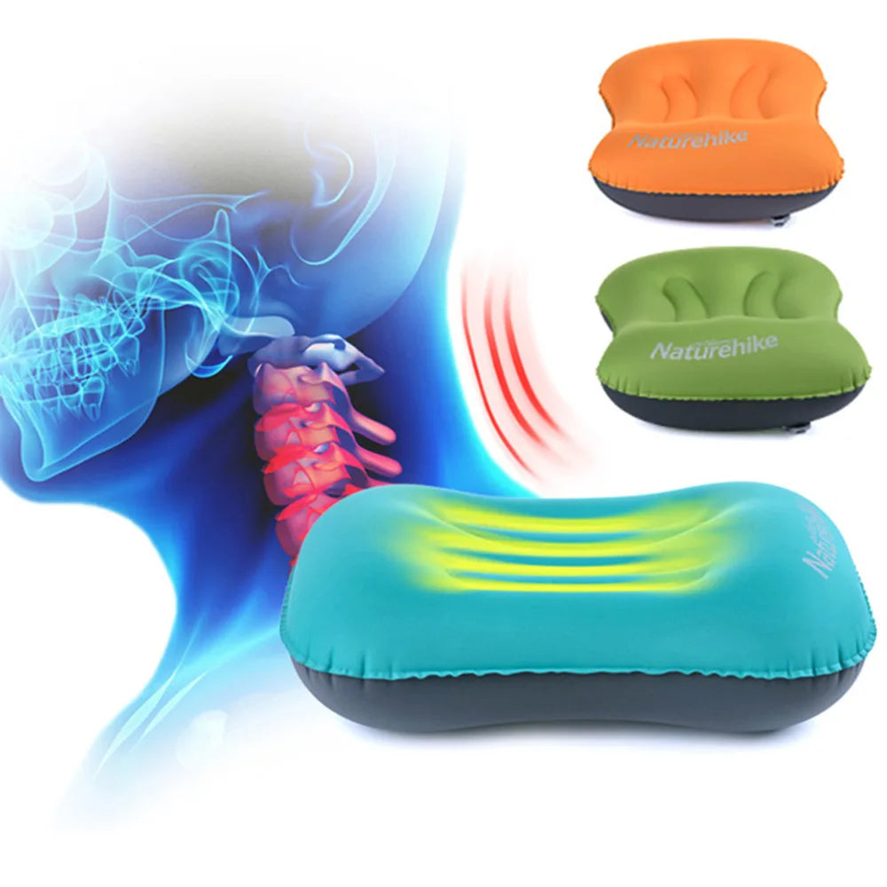 Mini Travel Pillow Ultralight Portable Air Inflatable Pillow Outdoor Camping Travel Soft Soft Neck Protective Pillow