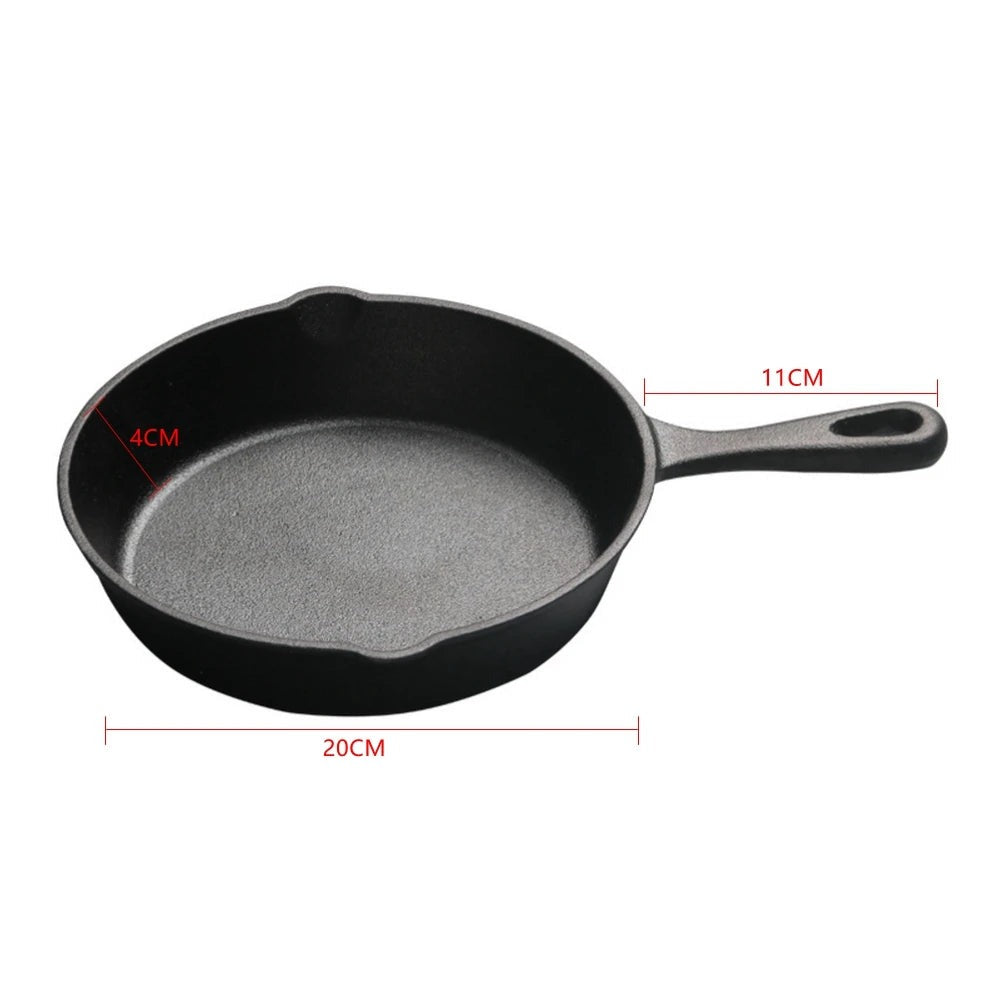 Gas Induction Cooker Cast Iron Cauldron Kitchen Frying Pan Pancake Pot Cookware