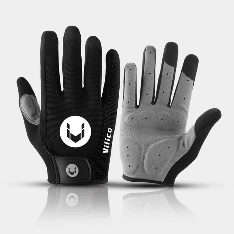 Cycling Gloves Men Full Finger Touch Screen Bike Anti-Silp Mitten Shockproof Breathable Outdoor MTB Bicycle Riding Equipment