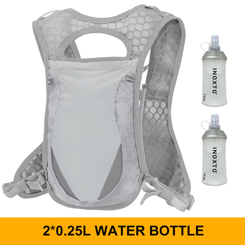 Inoxto-Ultra Light 2 Liter Backpack, Running Marathon Bike Backpack Water Bag, with 250Ml Soft Bottle
