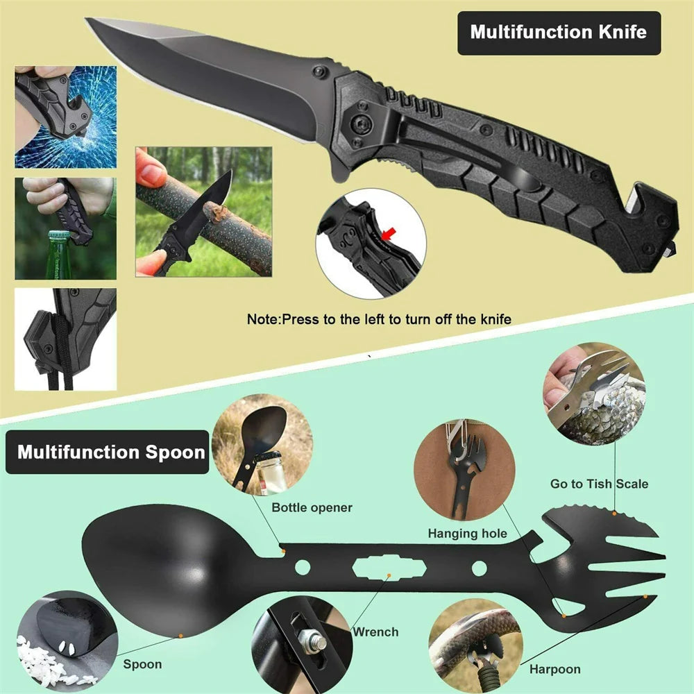 32 in 1 Emergency Survival Equipment Kit Camping SOS Tool Sports Tactical Hiking