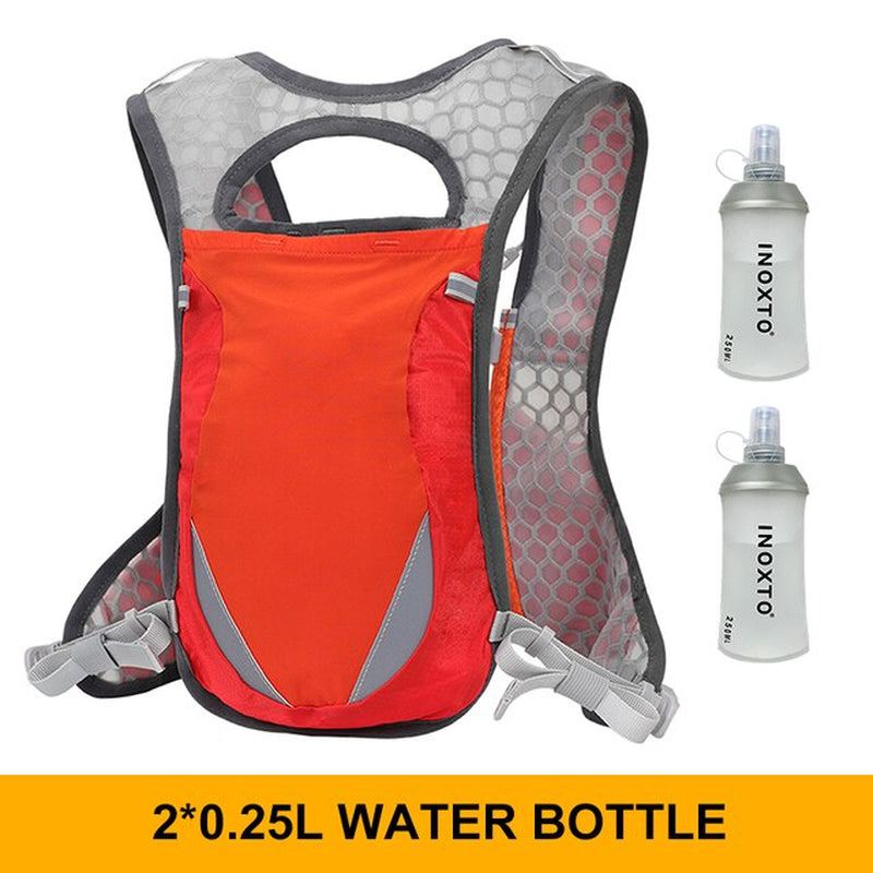 Inoxto-Ultra Light 2 Liter Backpack, Running Marathon Bike Backpack Water Bag, with 250Ml Soft Bottle