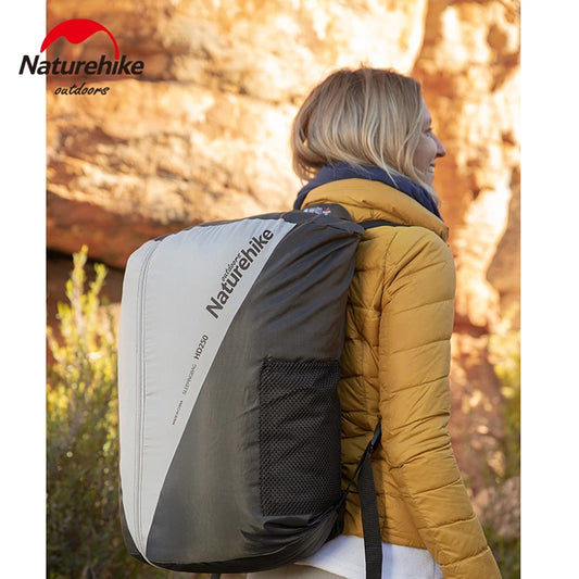 Naturehike Camping 2 Persons Envelope Sleeping Bag Cotton Filler Outdoor Autumn Winter Separable 5~15℃ Portable Give Pillow
