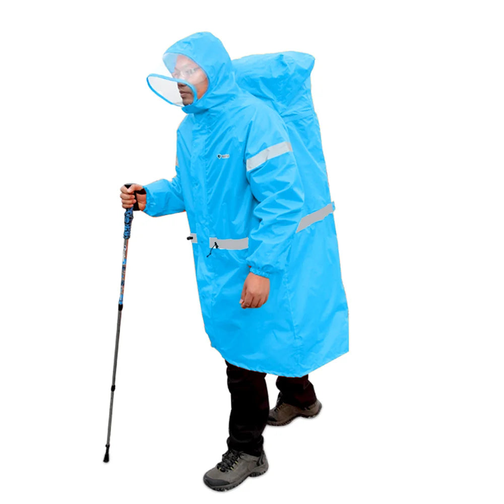 Outdoor Raincoat Backpack Cover One-Piece Raincoat Poncho Rain Cape Outdoor Hiking Camping Jackets Unisex Rain Gear