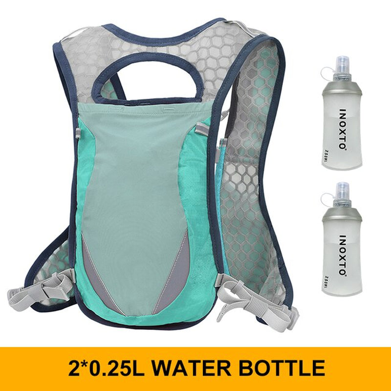 Inoxto-Ultra Light 2 Liter Backpack, Running Marathon Bike Backpack Water Bag, with 250Ml Soft Bottle