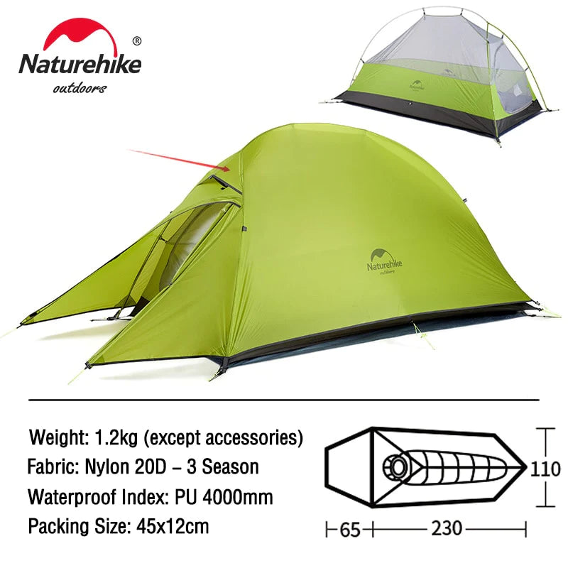 Naturehike Cloud up 1 2 3 People Waterproof Ultralight Tent