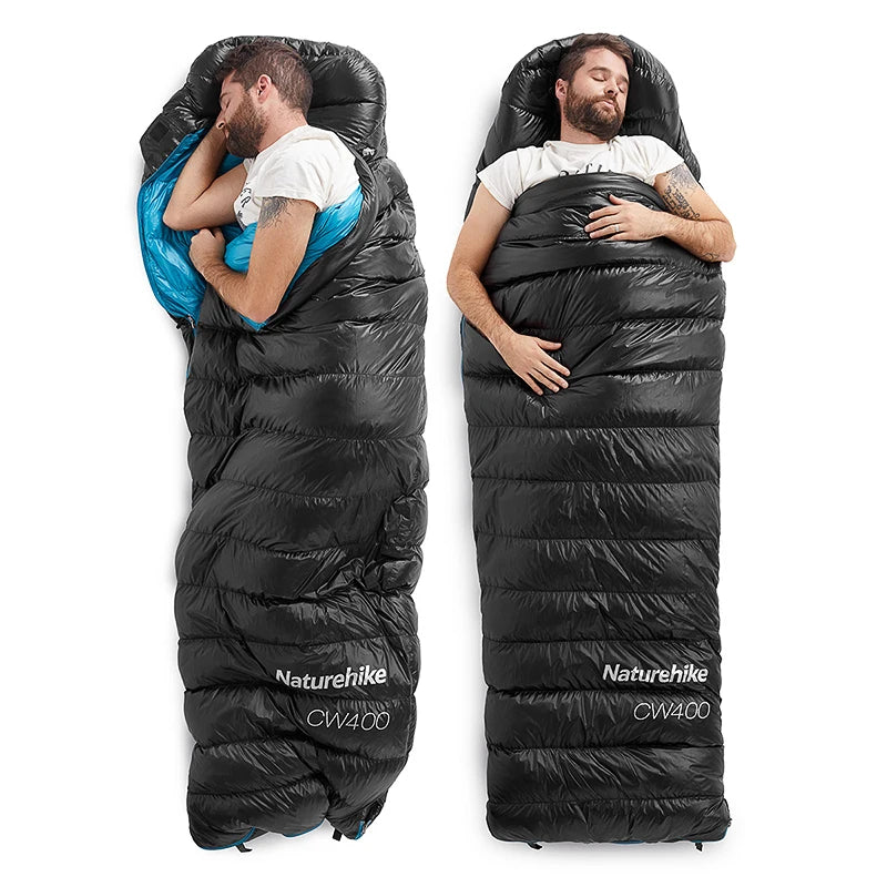 Naturehike Ultralight Outdoor CW400 Envelope Type White Goose down Sleeping Bag Winter Warm Camping Hiking Cycling NH18C400-D