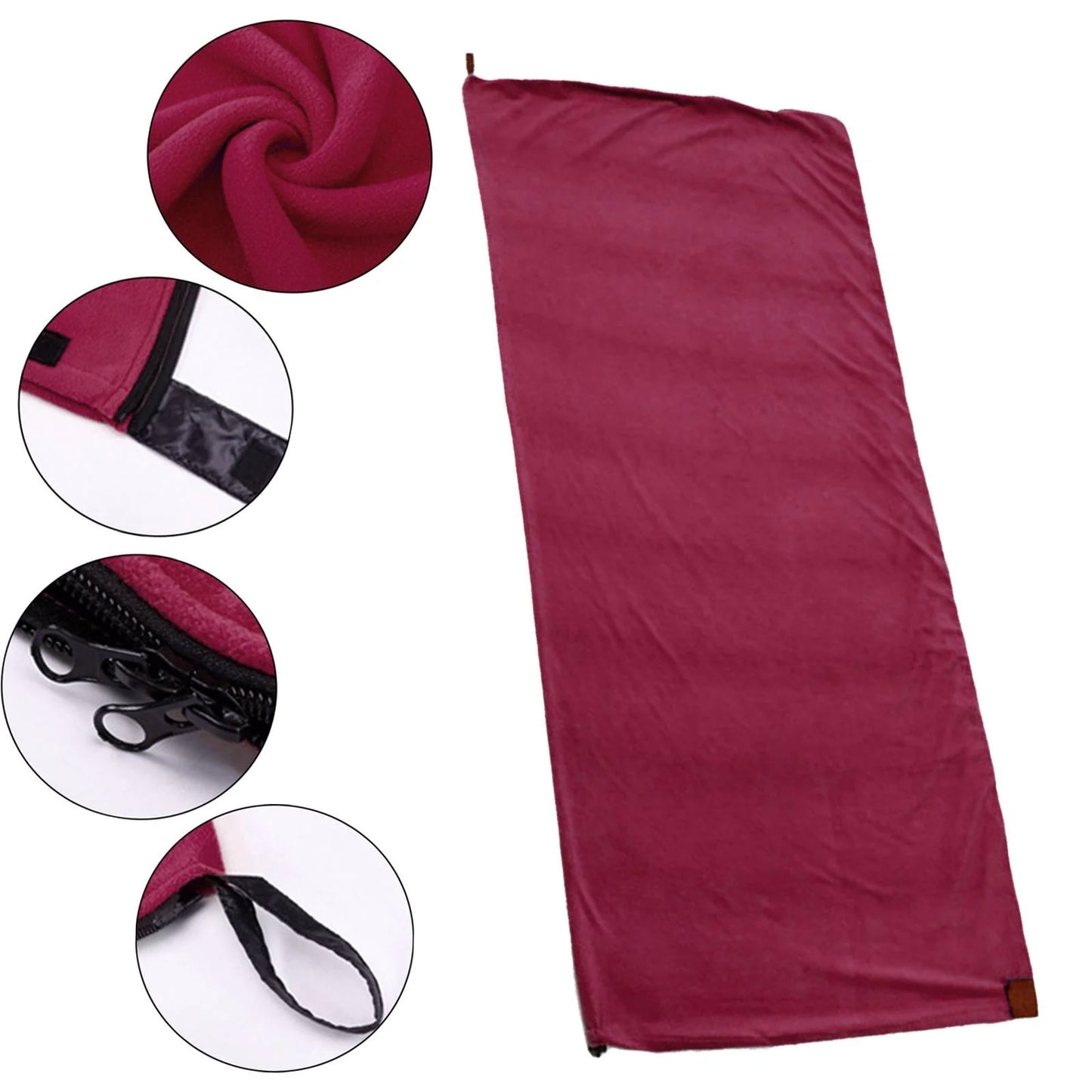 Camping Blanket, Soft Fleece Lined Sleeping Bag