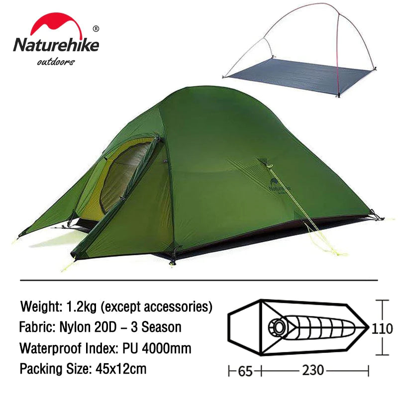 Naturehike Cloud up 1 2 3 People Waterproof Ultralight Tent