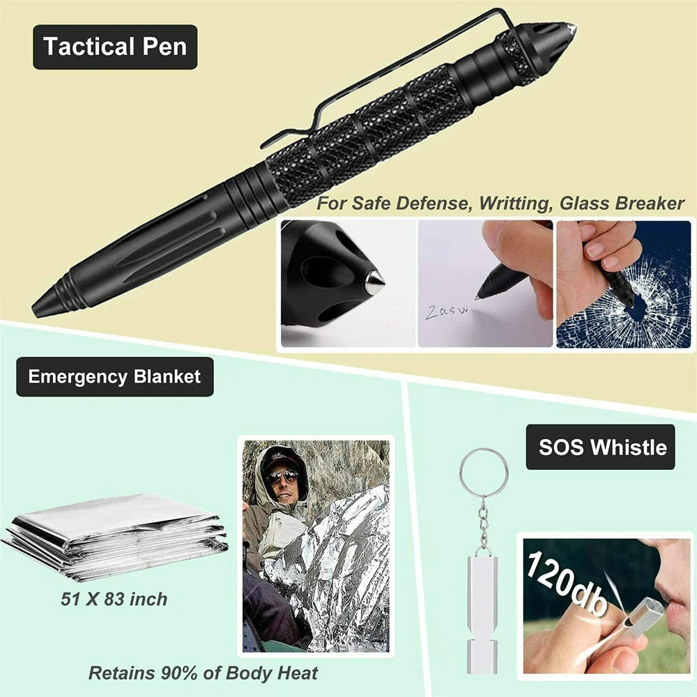 32 in 1 Emergency Survival Equipment Kit Camping SOS Tool Sports Tactical Hiking