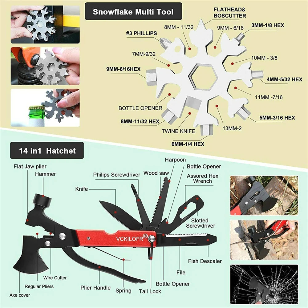 32 in 1 Emergency Survival Equipment Kit Camping SOS Tool Sports Tactical Hiking