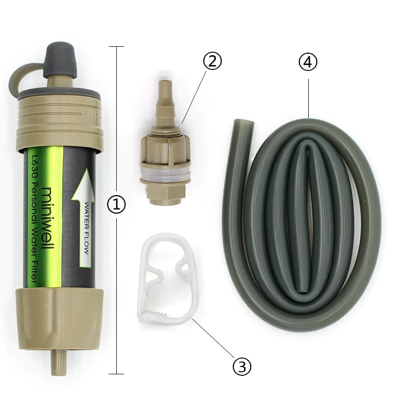 Outdoor Portable Survival Water Purification Purifier for Camping Emergency Kit