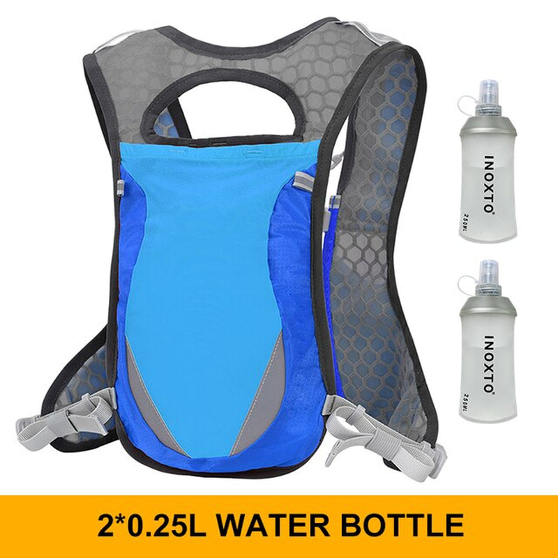 Inoxto-Ultra Light 2 Liter Backpack, Running Marathon Bike Backpack Water Bag, with 250Ml Soft Bottle