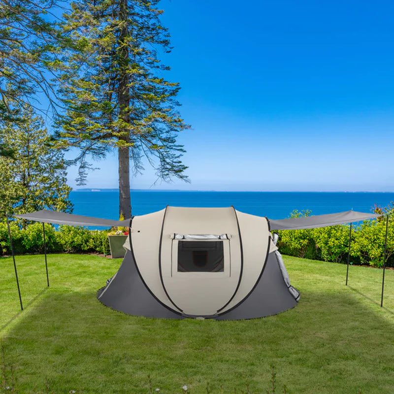 Camping Tent; 4 Person Pop Up; Easy Setup for Camping/Hiking/Fishing/Beach/Outdoor; Etc