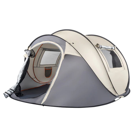 Camping Tent; 4 Person Pop Up; Easy Setup for Camping/Hiking/Fishing/Beach/Outdoor; Etc