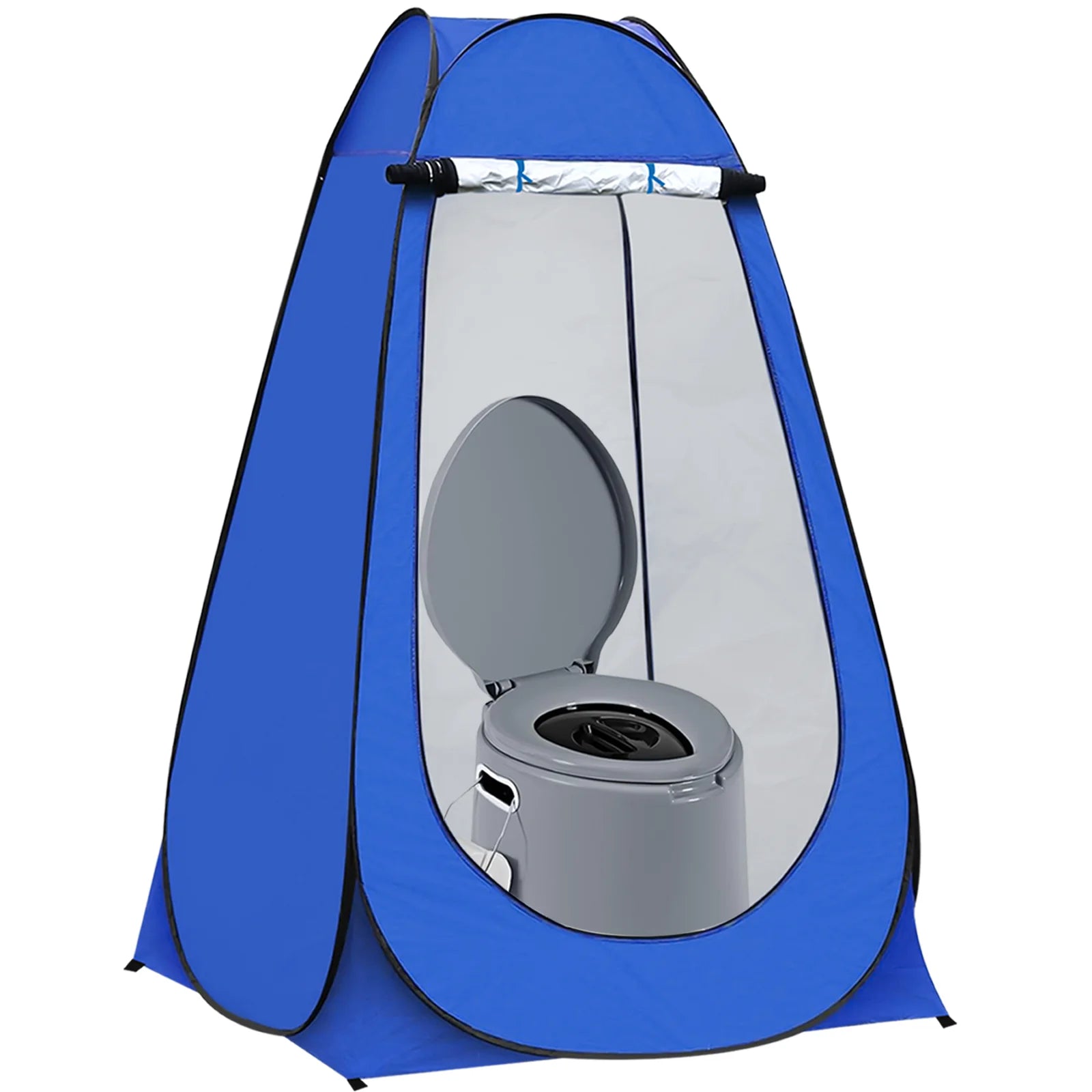 6L Large Portable Camping Toilet Potty + Privacy Tent