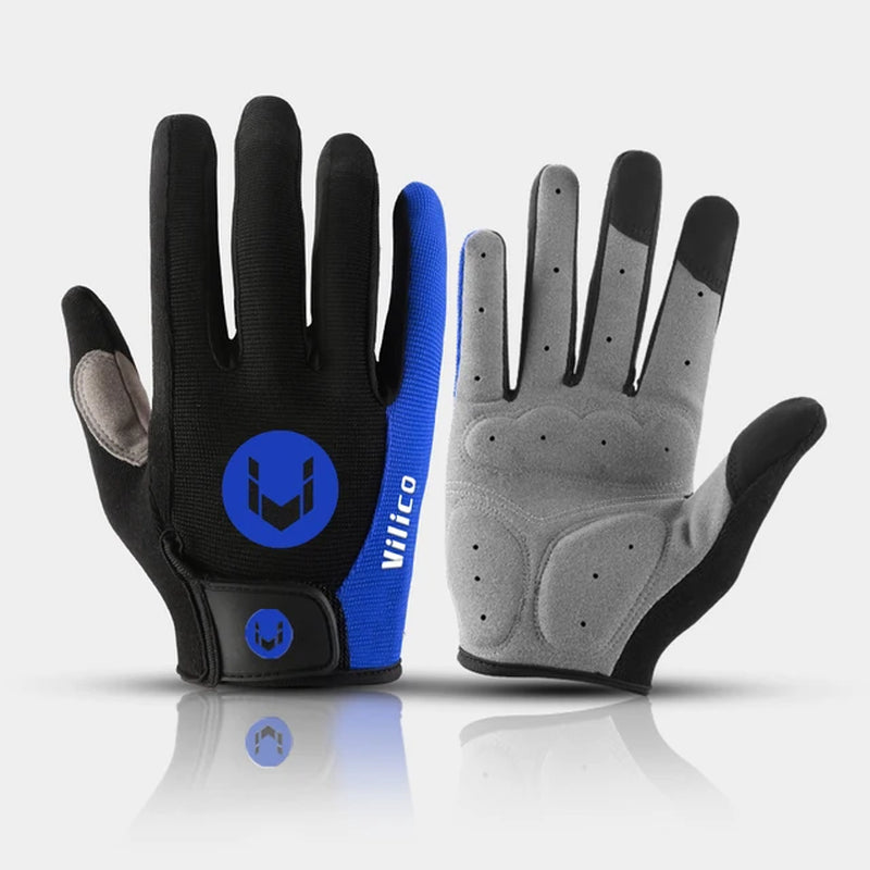 Cycling Gloves Men Full Finger Touch Screen Bike Anti-Silp Mitten Shockproof Breathable Outdoor MTB Bicycle Riding Equipment
