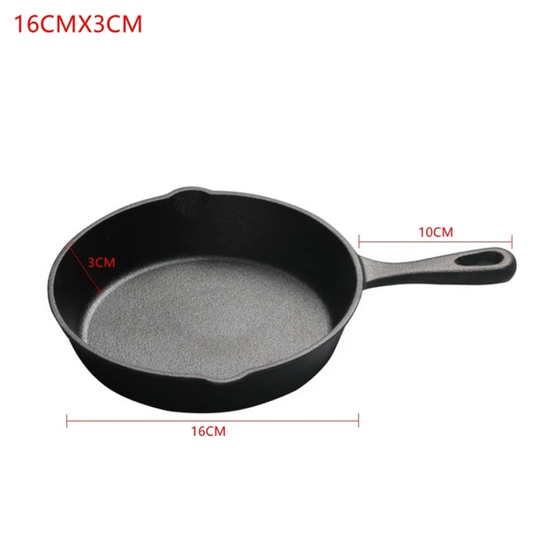 Gas Induction Cooker Cast Iron Cauldron Kitchen Frying Pan Pancake Pot Cookware
