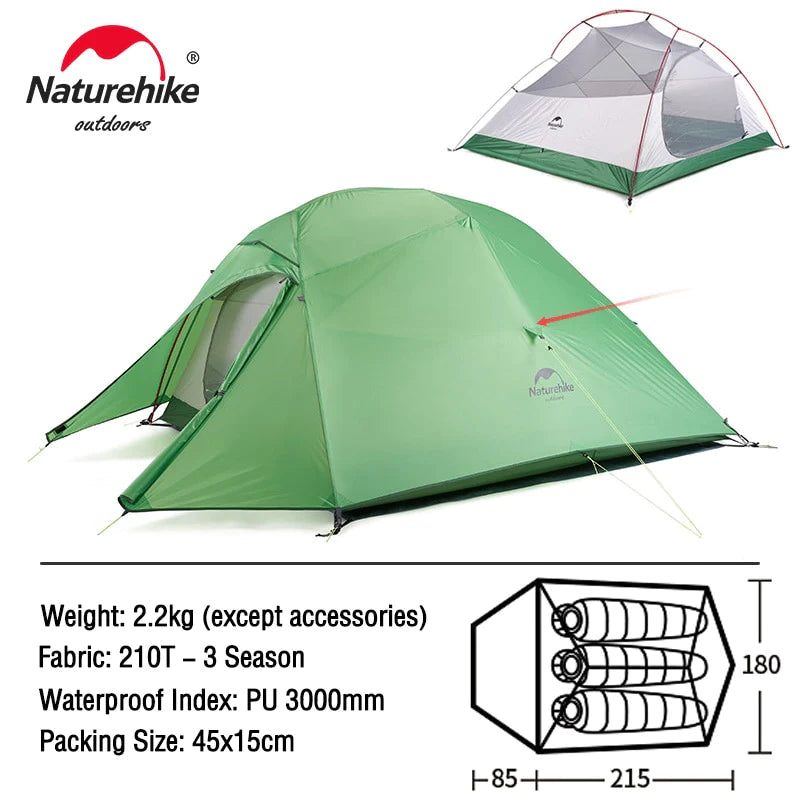 Naturehike Cloud up 1 2 3 People Waterproof Ultralight Tent