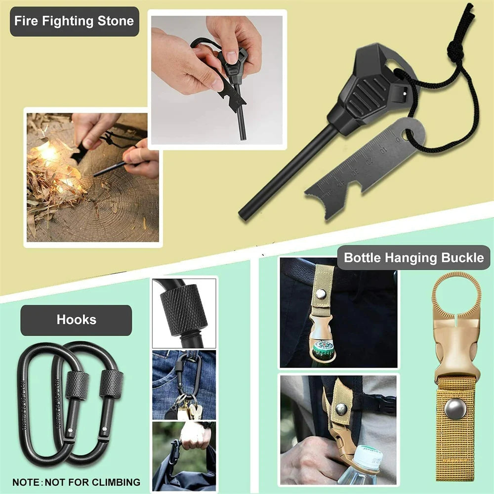 32 in 1 Emergency Survival Equipment Kit Camping SOS Tool Sports Tactical Hiking