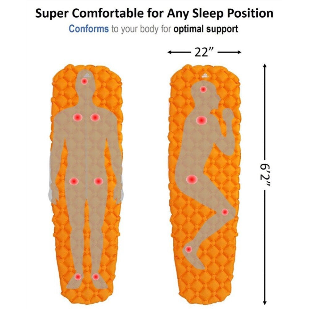 TPU OUTDOOR CAMPING INFLATABLE AIR MAT MATTRESS PAD HIKING SLEEPING BED STRICT