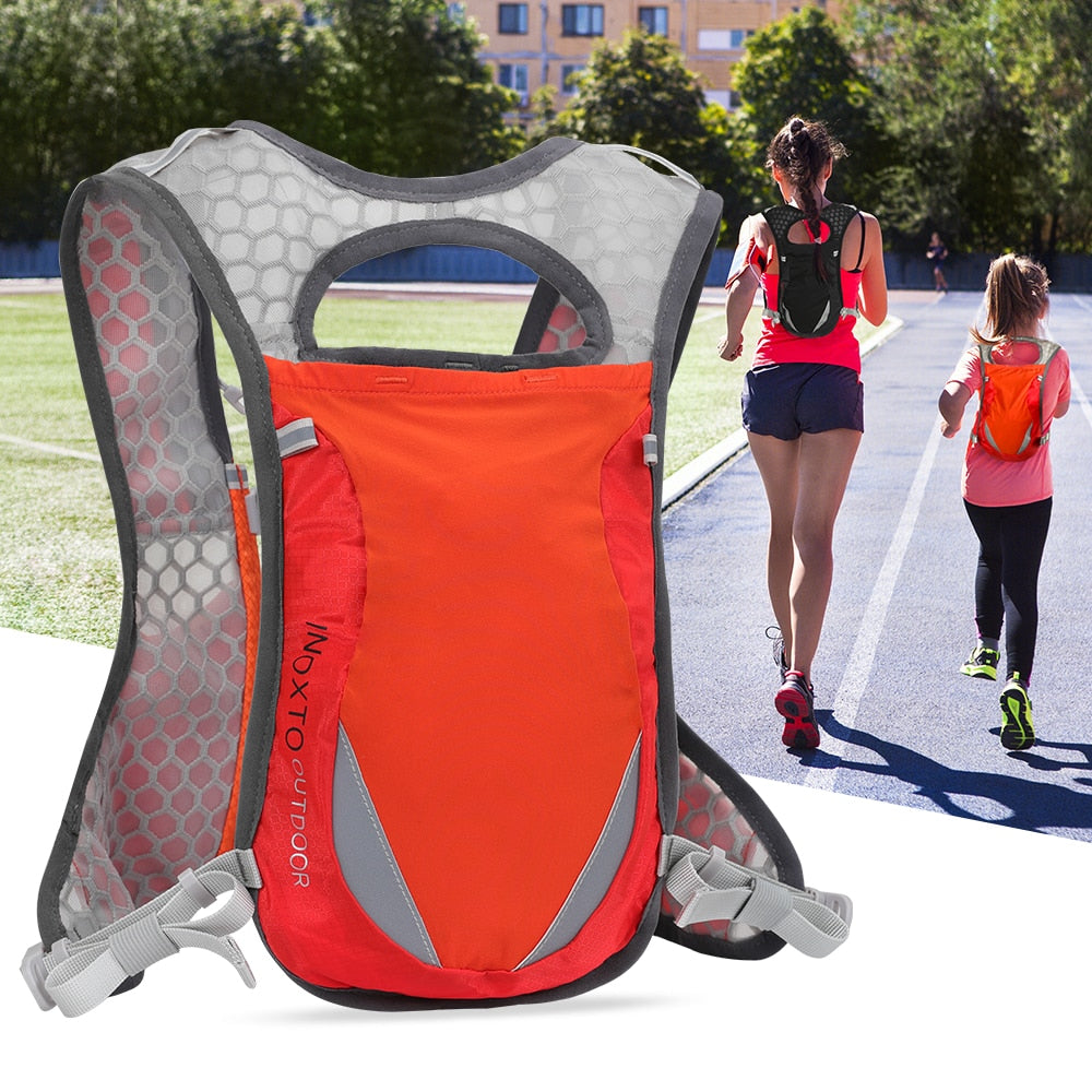 Inoxto-Ultra Light 2 Liter Backpack, Running Marathon Bike Backpack Water Bag, with 250Ml Soft Bottle