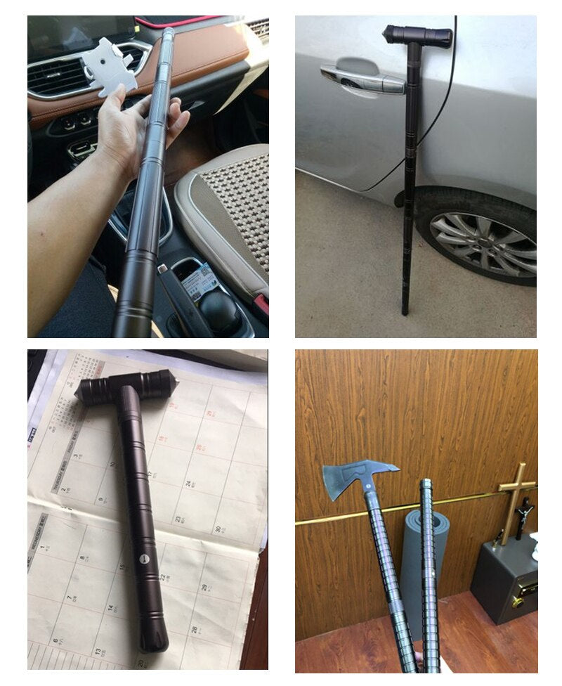 Defense Tool Emergency Defense Stick Camping Accessories Home Car Walking Stick Self Defense Outdoor Shovel DIY Component