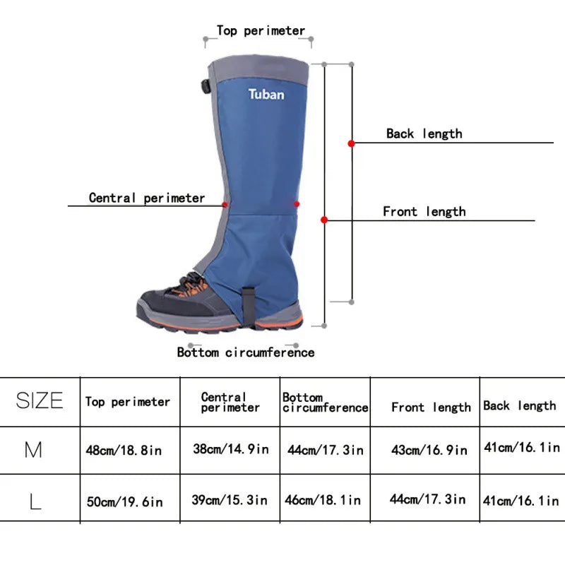 Outdoor Snow Kneepad Skiing Gaiters Hiking Climbing Leg Protection Protection Safety Waterproof Leg Warmers