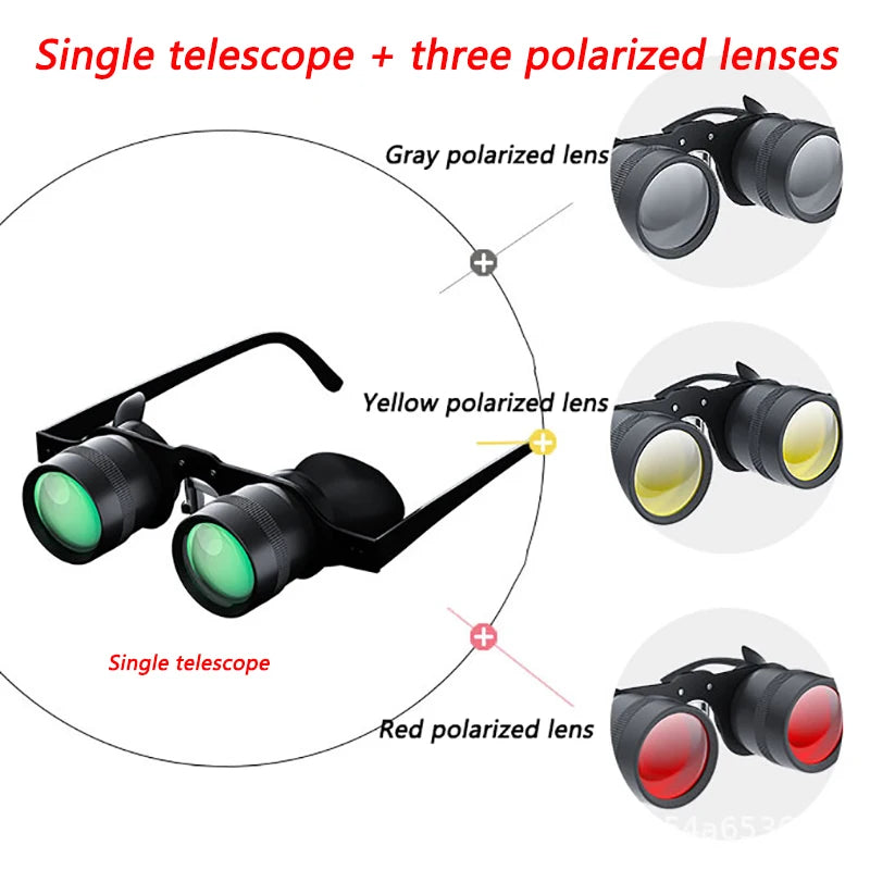 Newest Night Vision Binoculars Glasses for Fishing Telescope Glasses Women Men Zoom Magnifier for Hunting Hiking Outdoor Tool