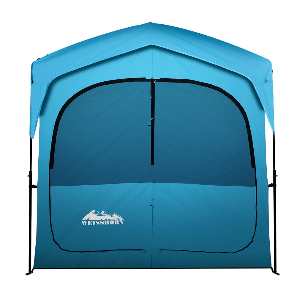 Weisshorn Pop up Camping Shower Tent Portable Toilet Outdoor Change Room Blue
