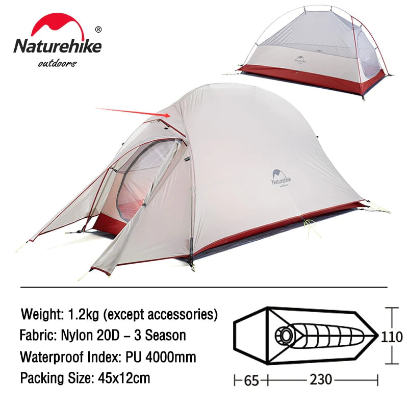 Naturehike Cloud up 1 2 3 People Waterproof Ultralight Tent